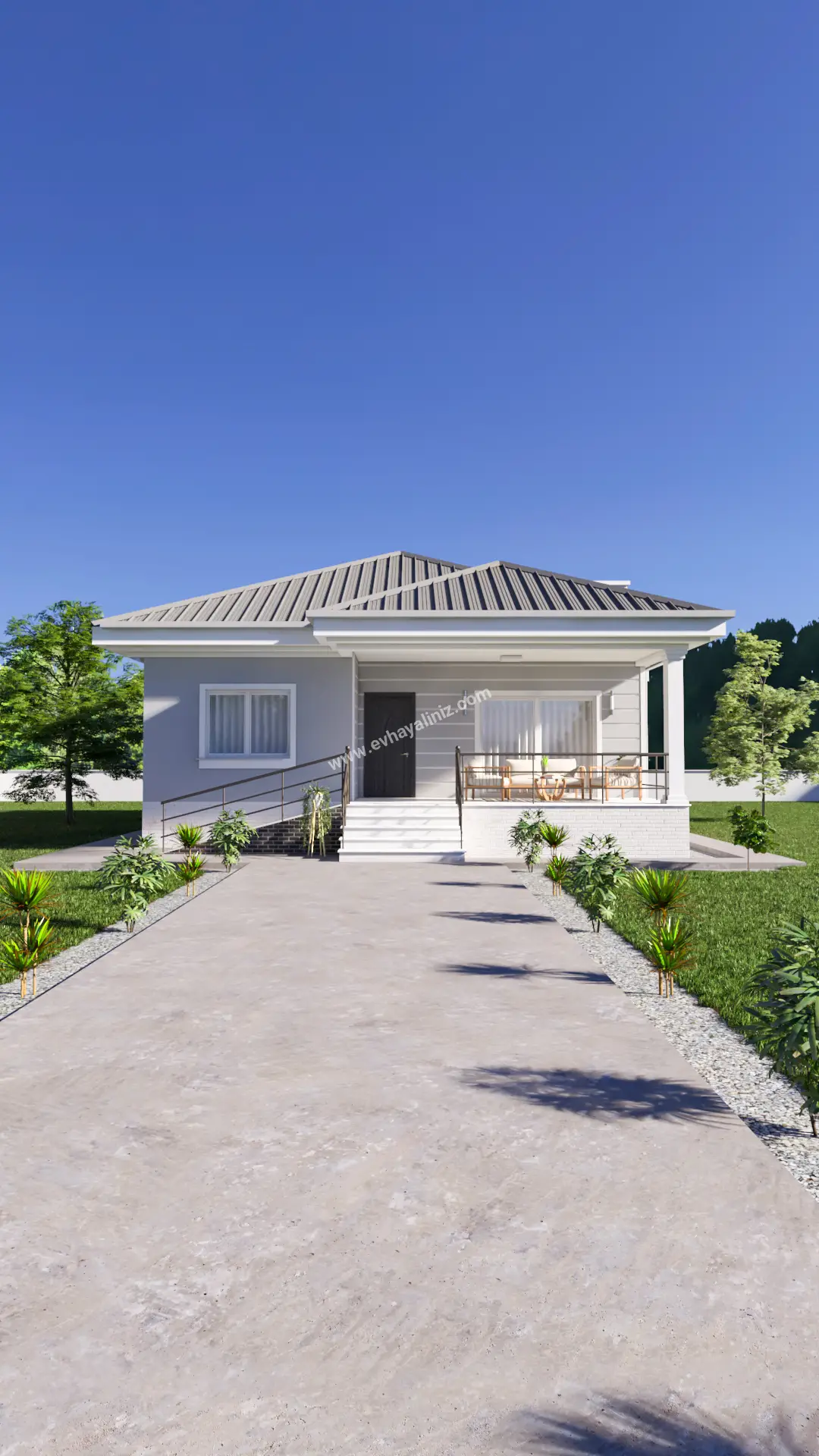 2+1 Müstakil Ev Planı